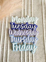 Mon-Fri Whiteboard Magnets