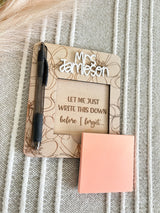 Sticky note & pen holder