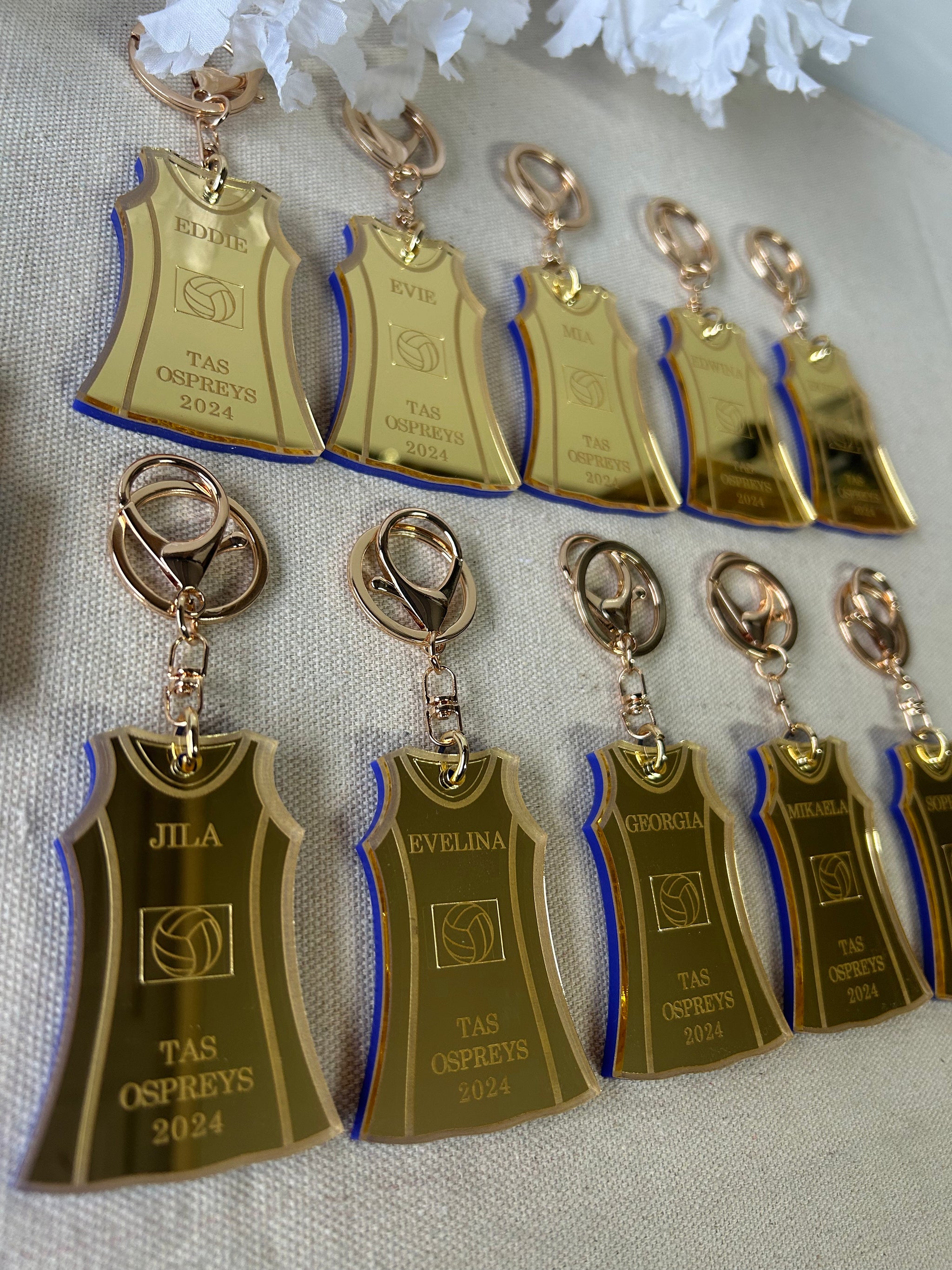 Netball Dress Keychains