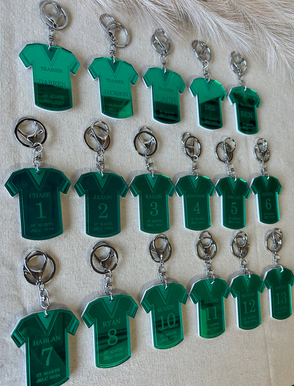 Football Jersey Keychain