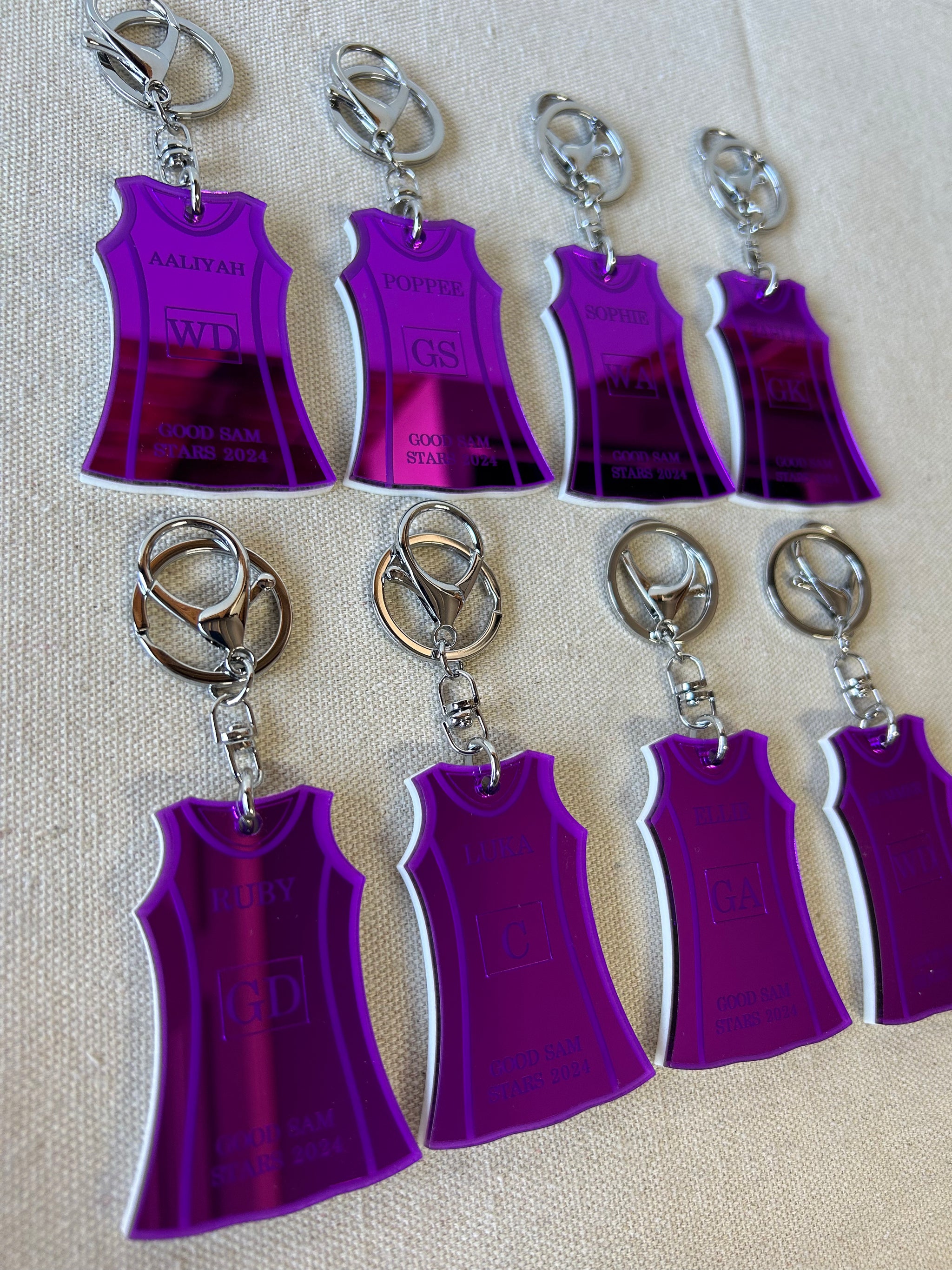 Netball Dress Keychains