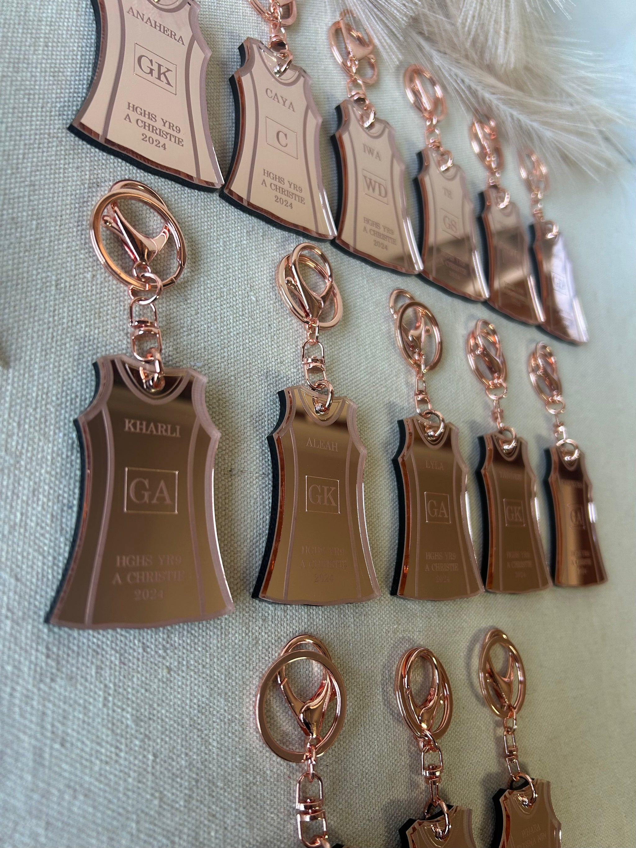 Netball Dress Keychains