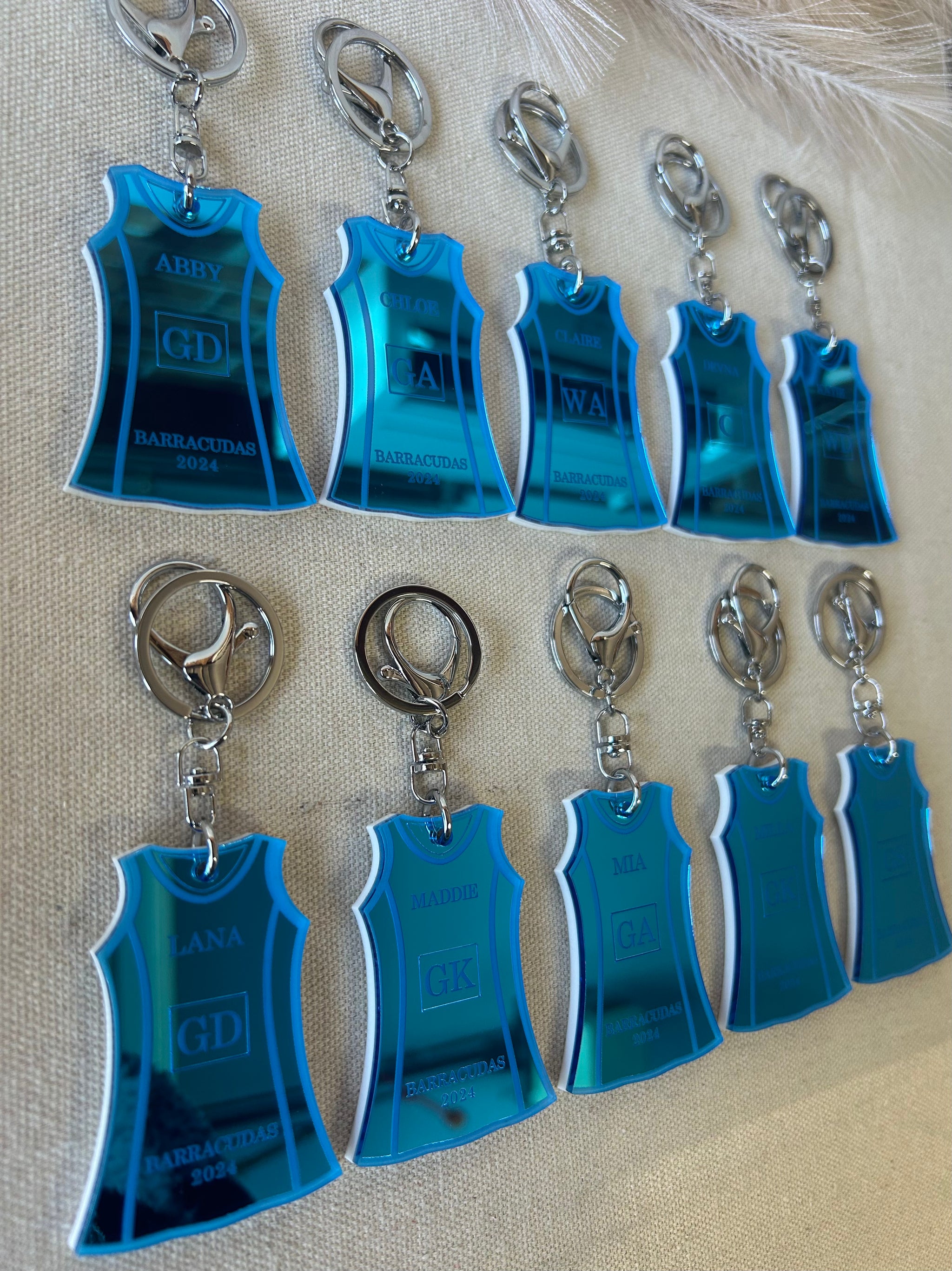 Netball Dress Keychains