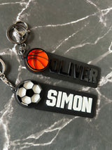 Elongated Sports Keychains