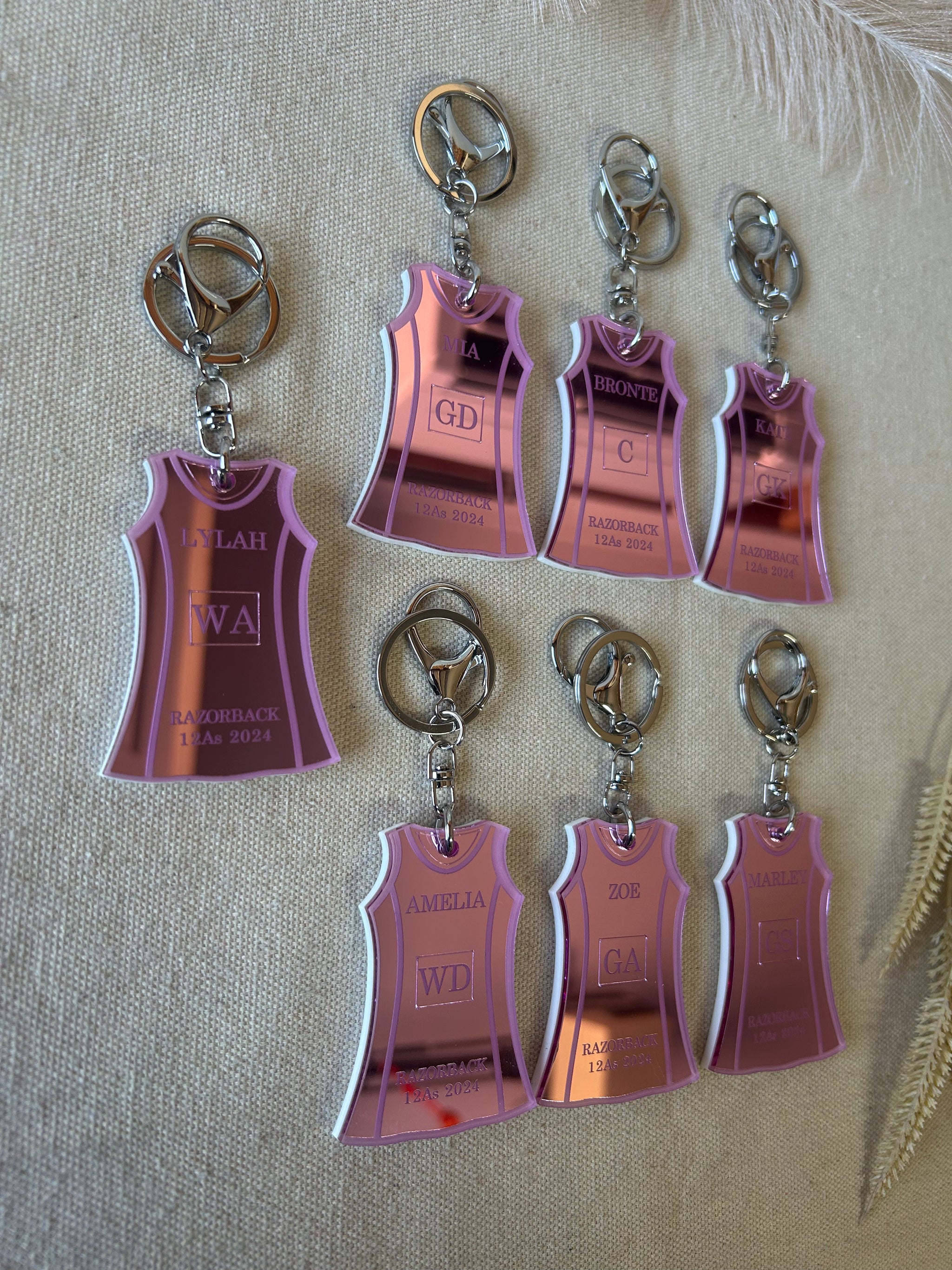 Netball Dress Keychains