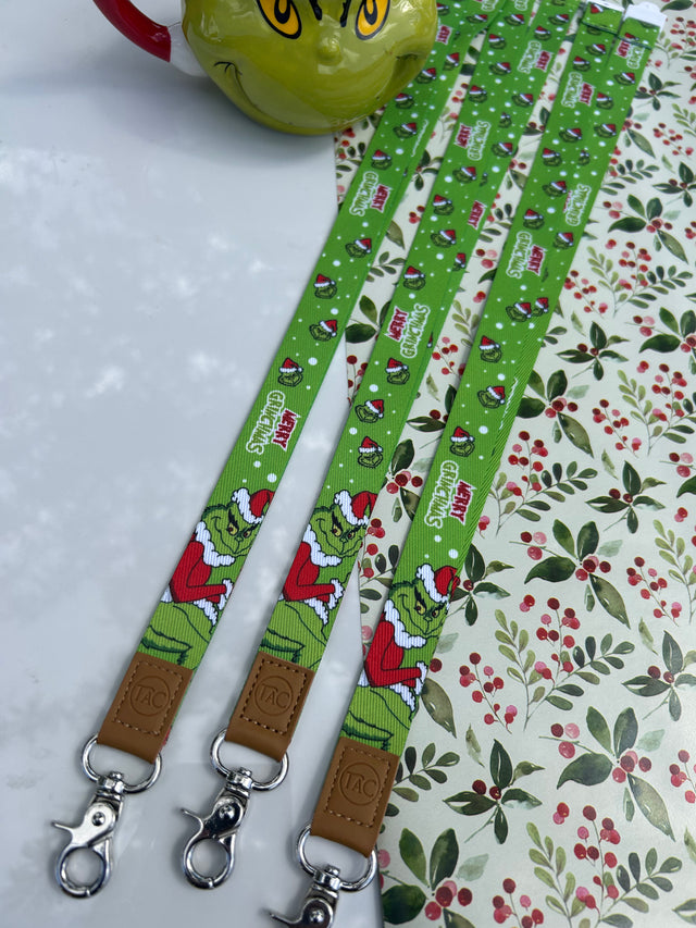 Grinchmas Fabric Lanyard