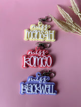 Teacher Name Keychains