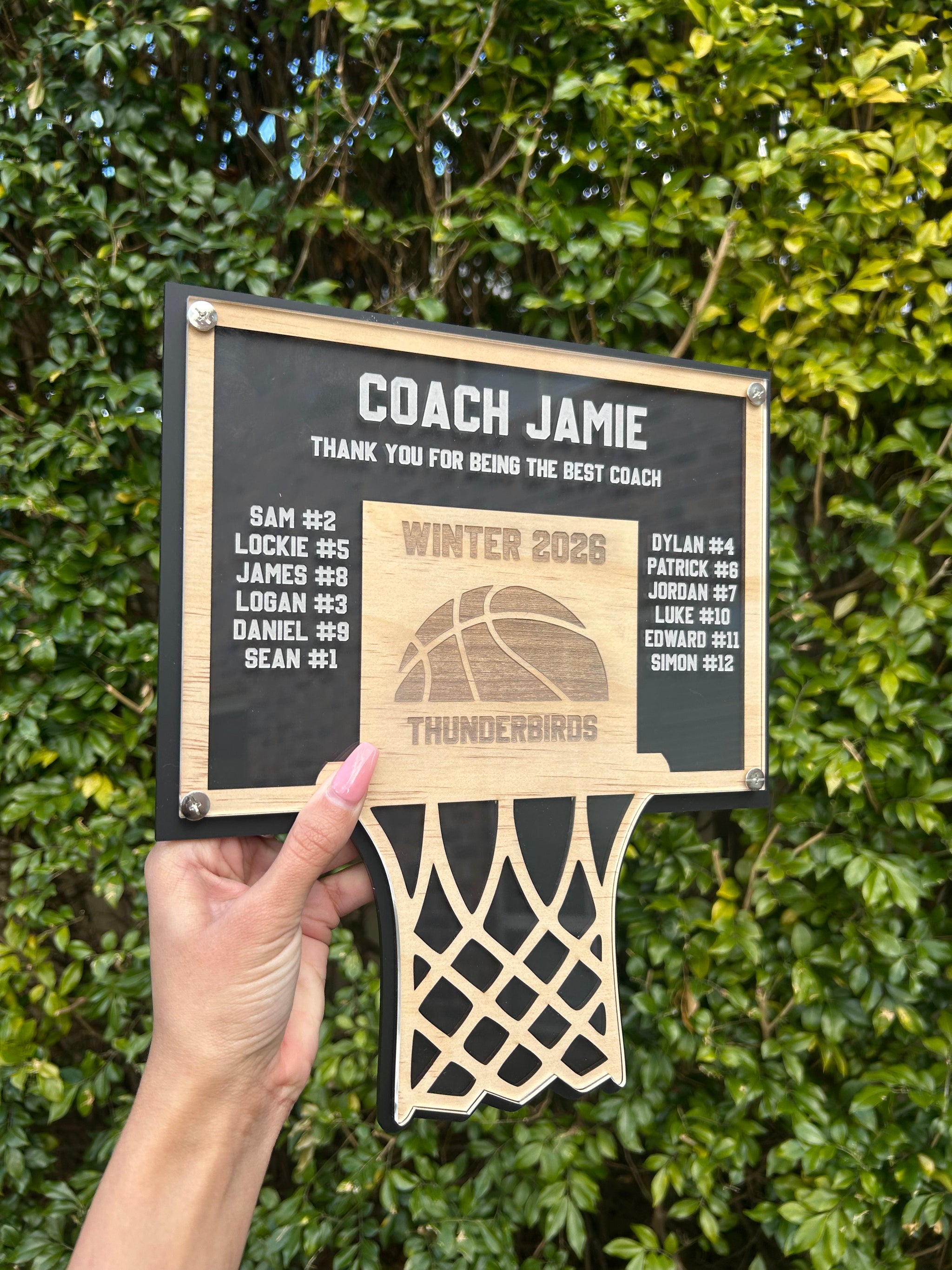 Luxe Basketball Hoop Coach Gift