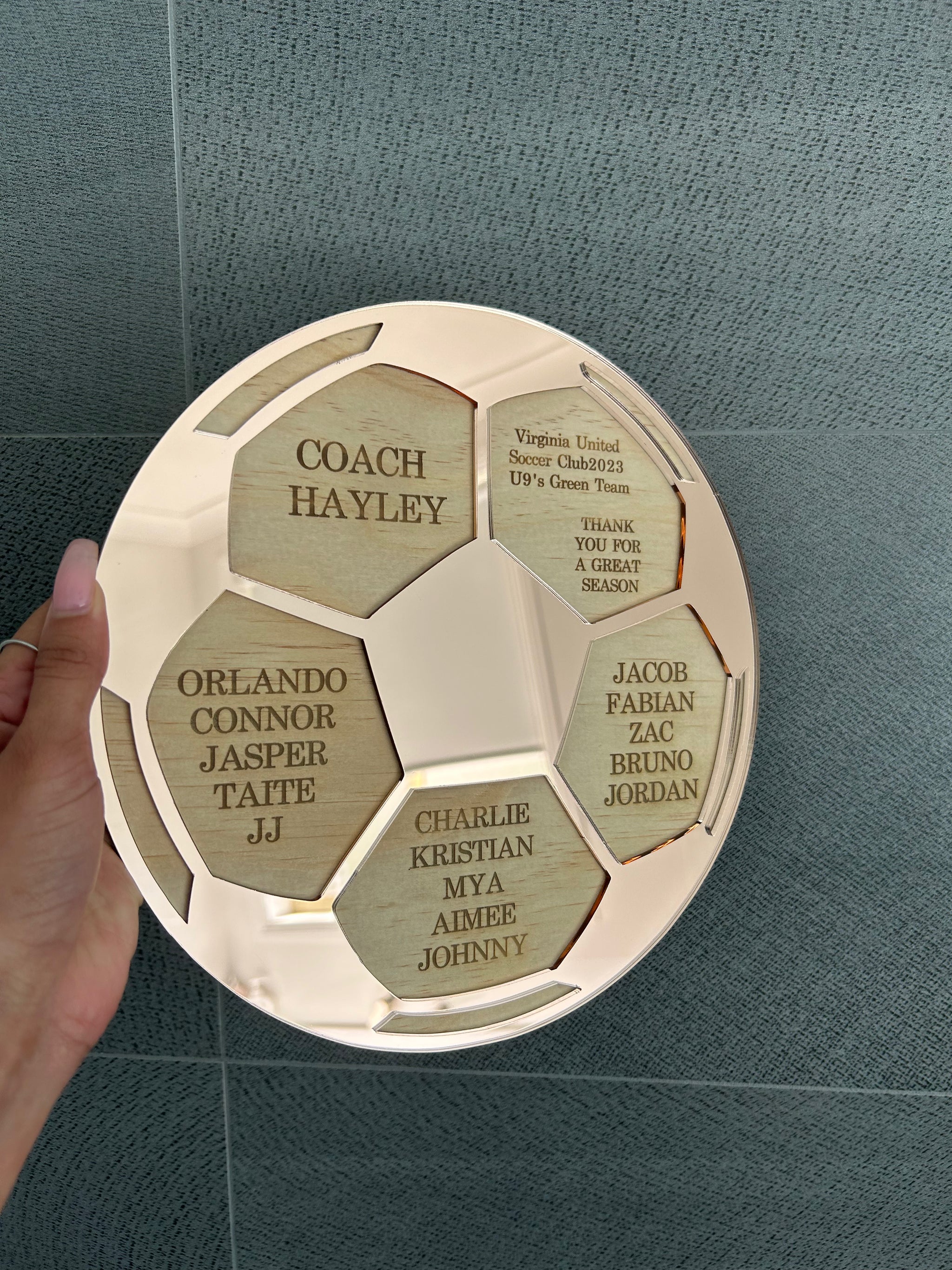 Personalised Thank You Plaque for Coaches