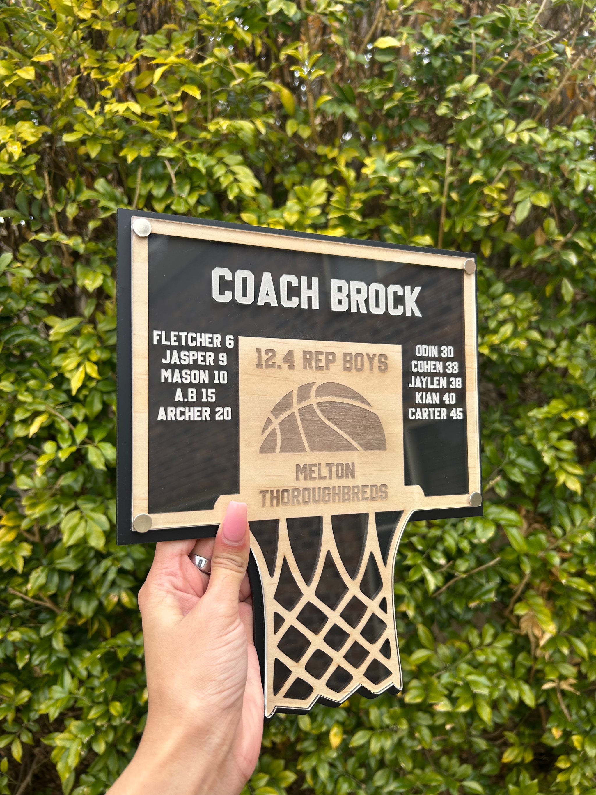 Luxe Basketball Hoop Coach Gift