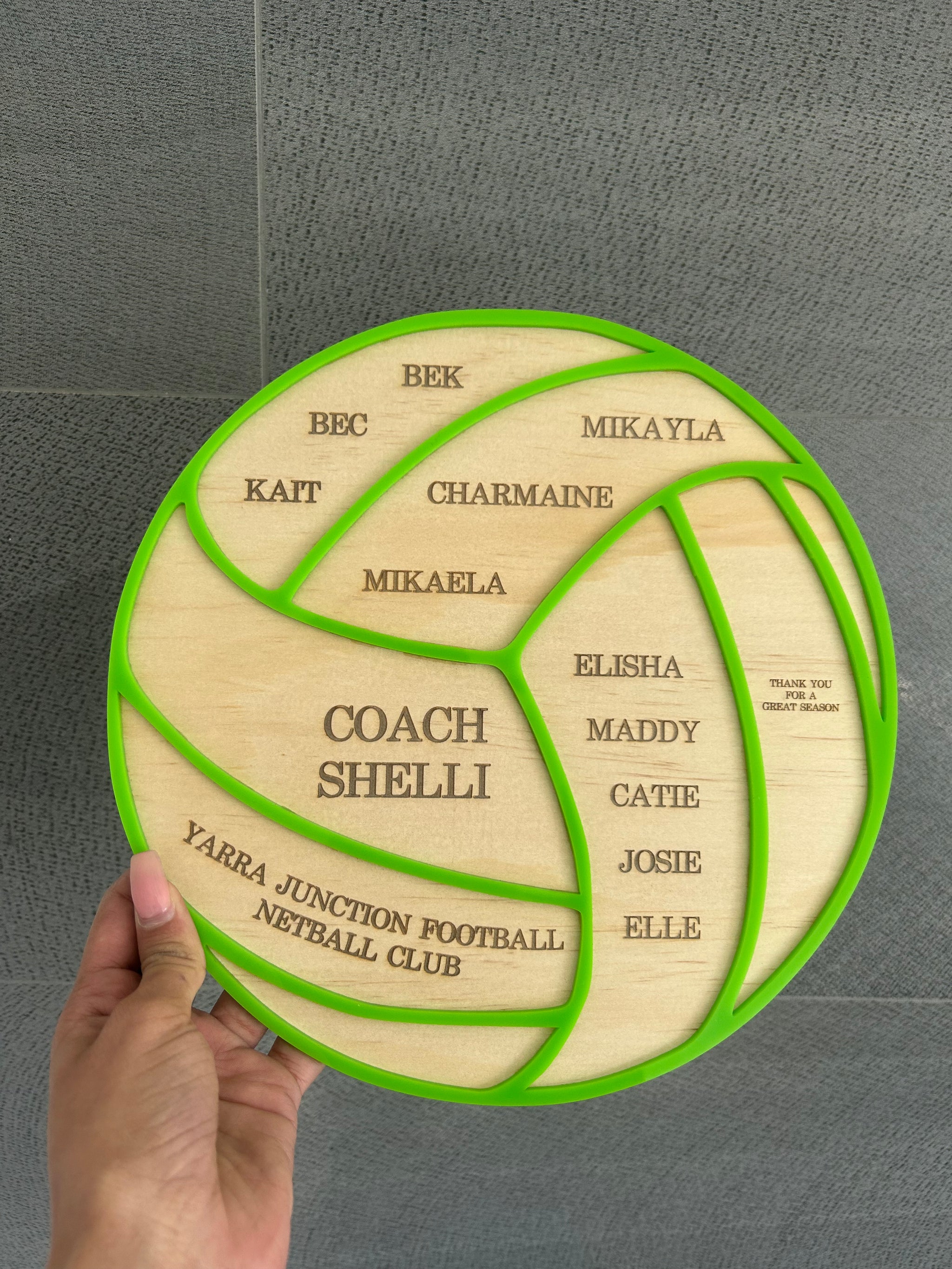Personalised Thank You Plaque for Coaches