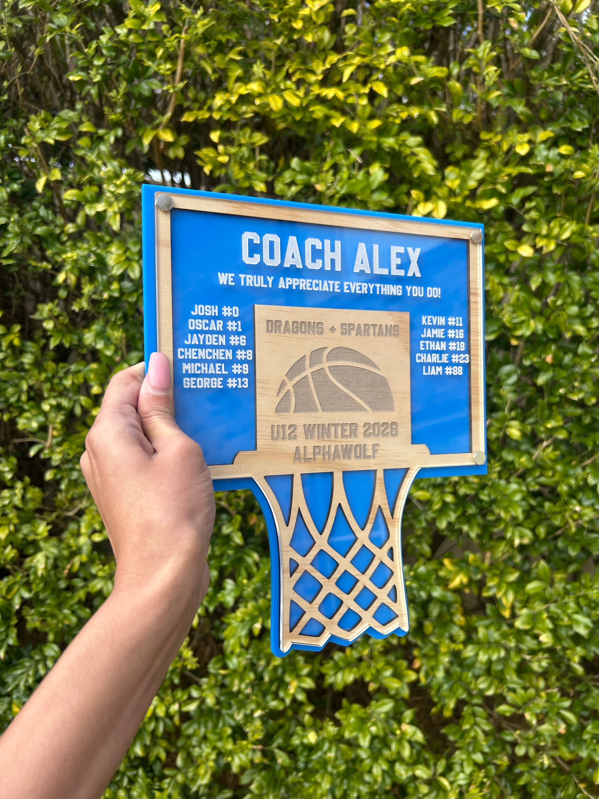 Luxe Basketball Hoop Coach Gift