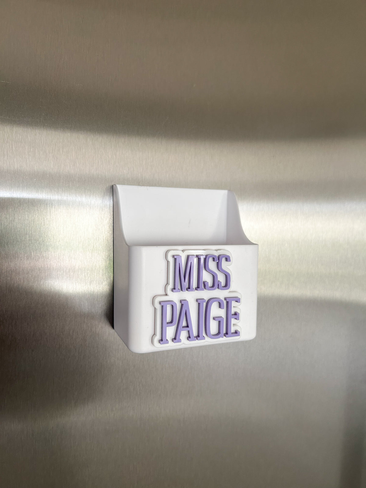Personalised magnetic whiteboard pen holder