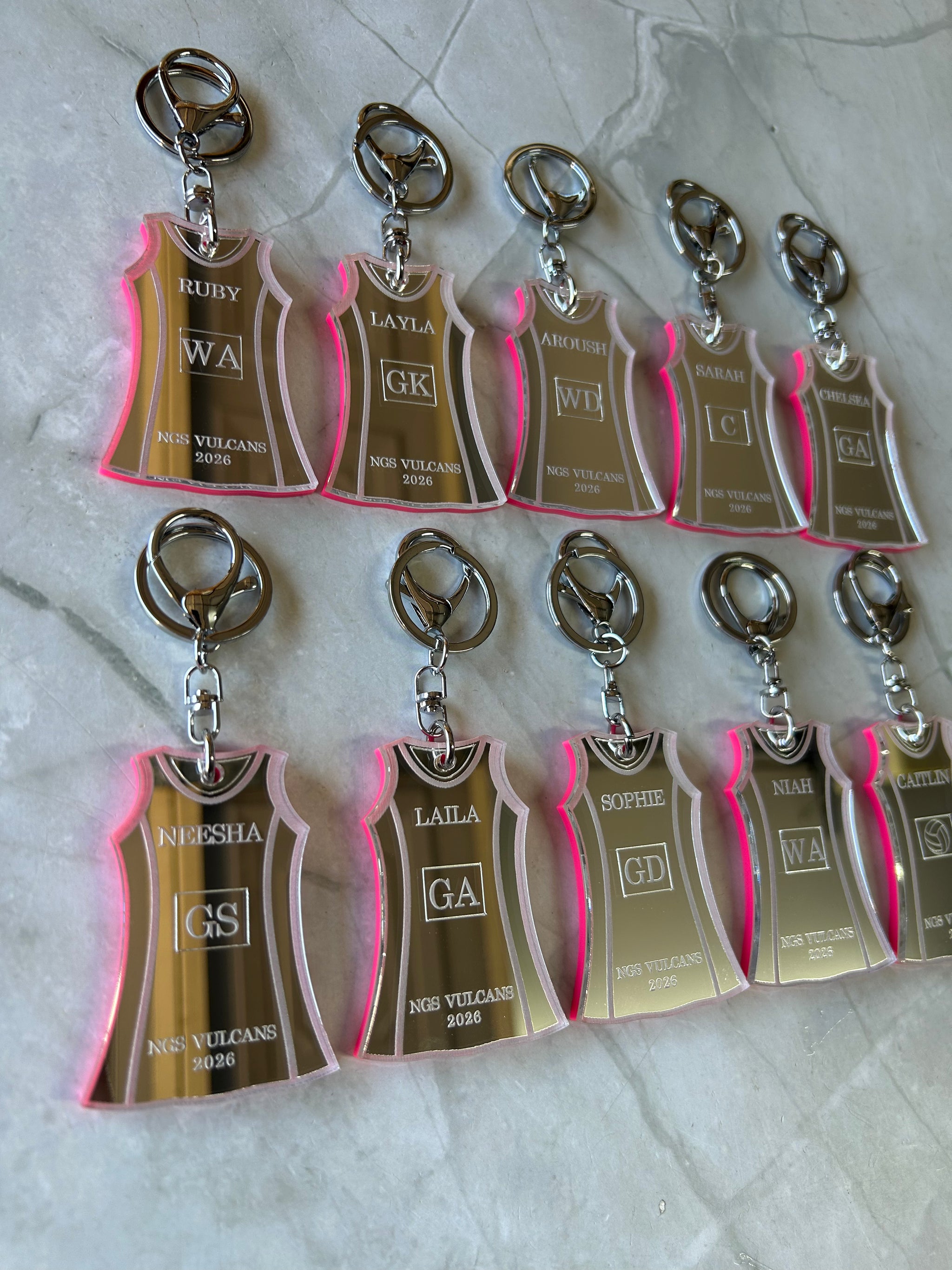 Netball Dress Keychains