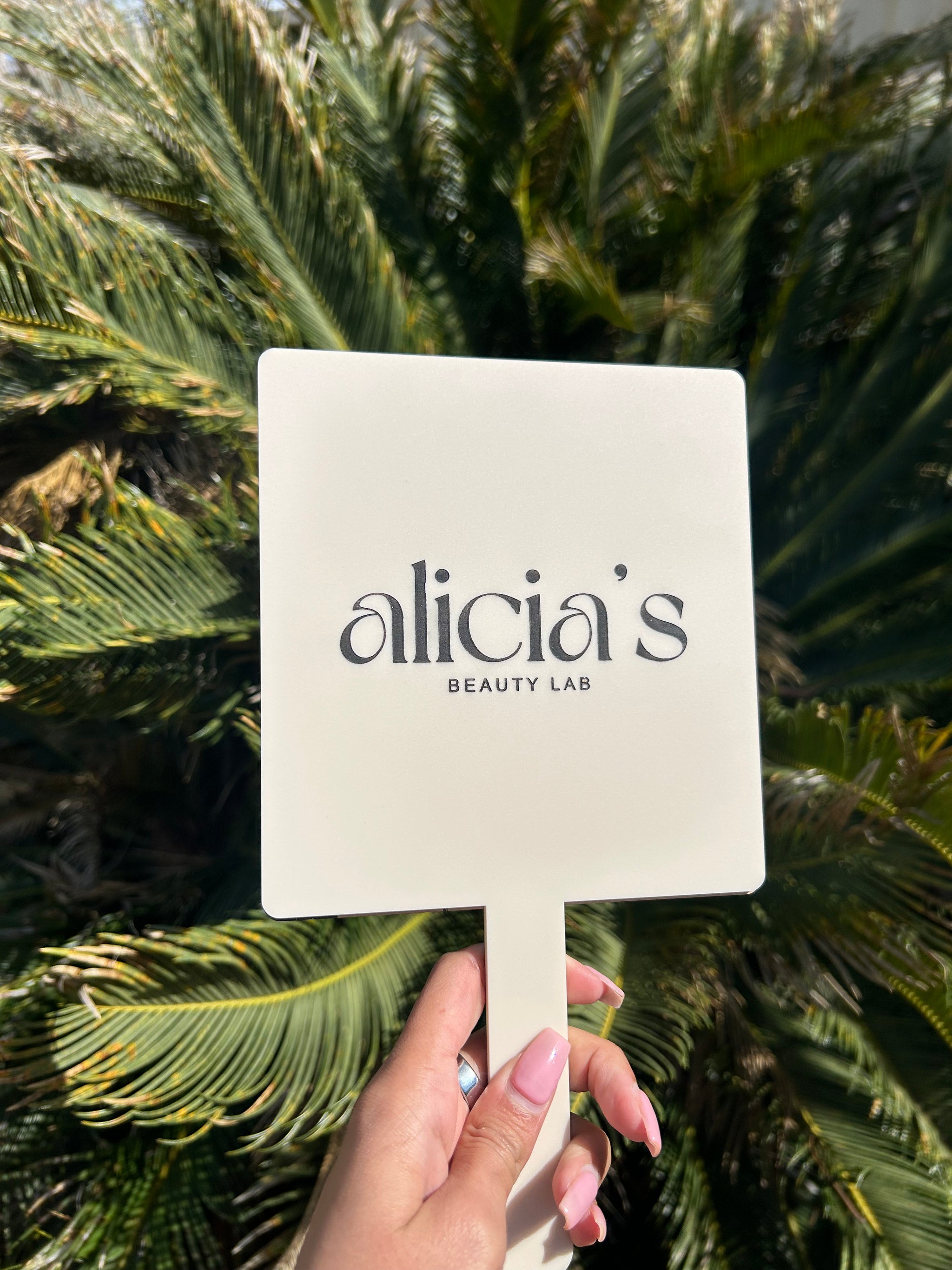 Custom Business Hand Held Mirror