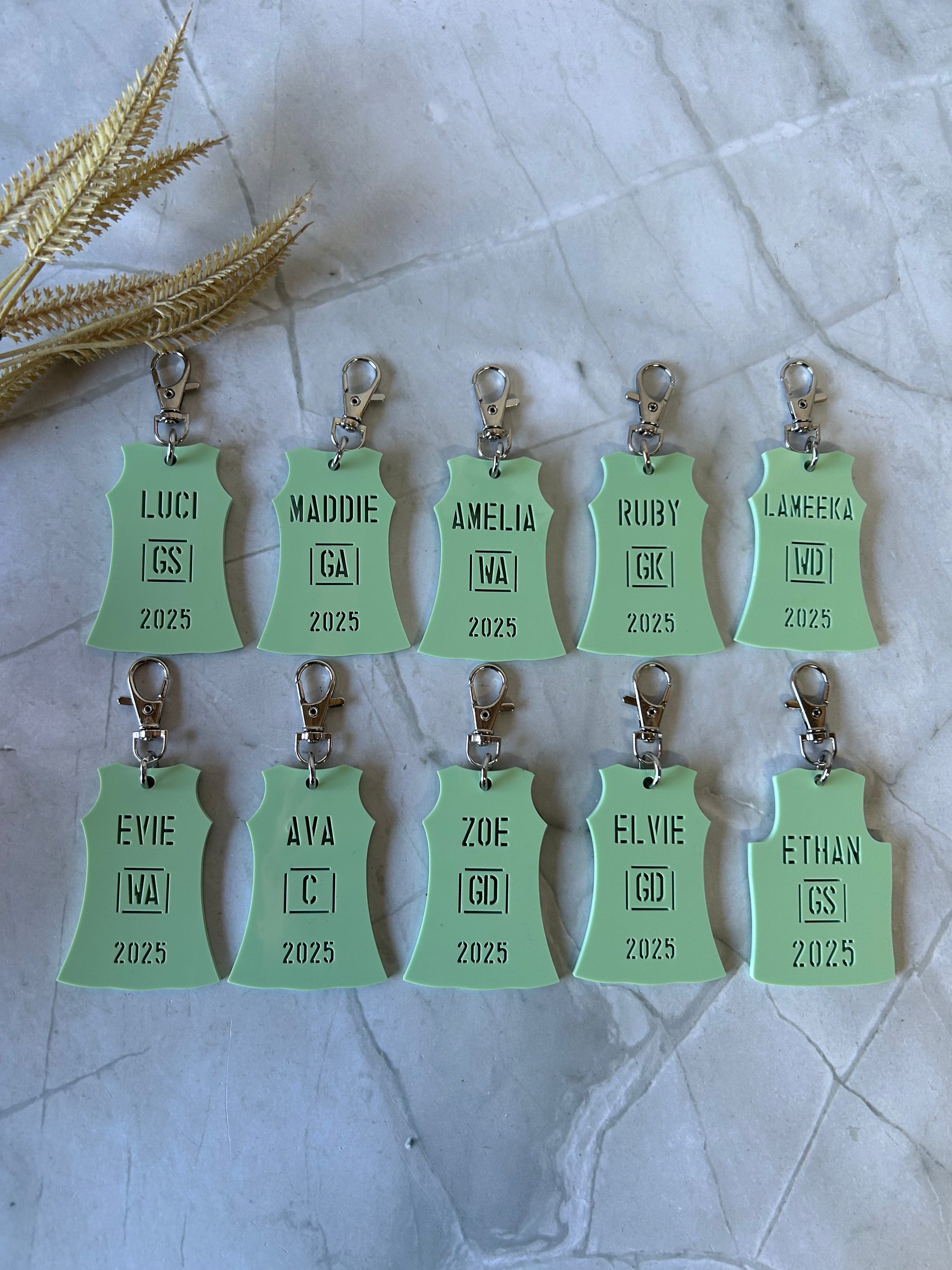 Netball Dress Bag Tag