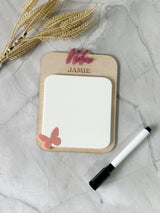Personalised Reusuable Whiteboard Notepad - Butterfly