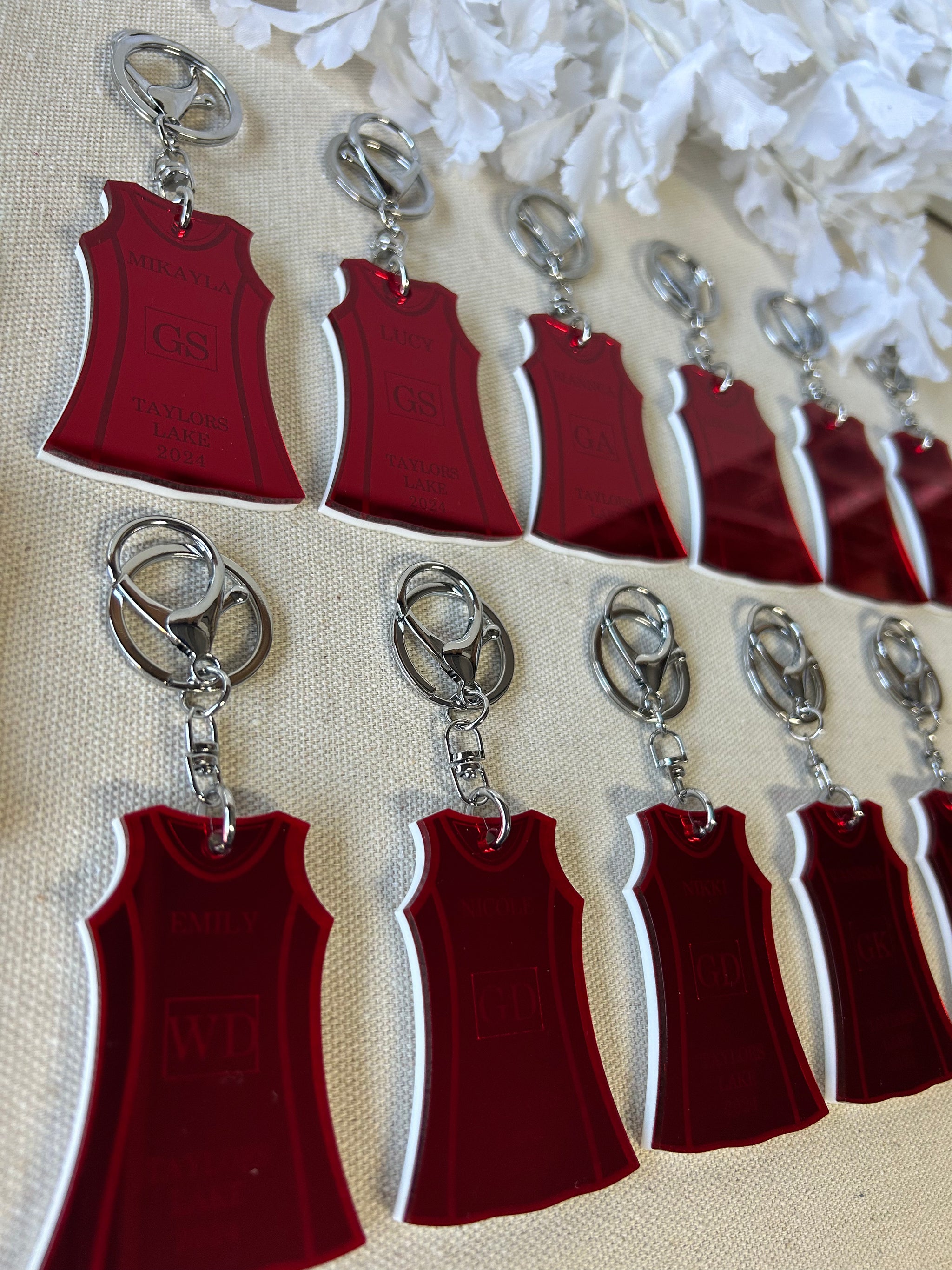 Netball Dress Keychains