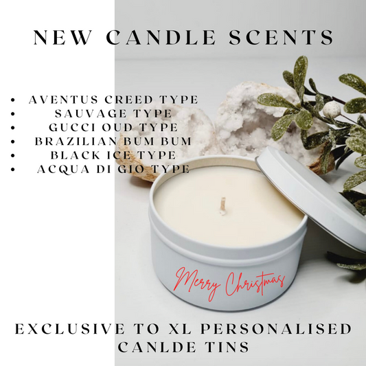 Personalised XL Luxe Matte Candle Tin - White