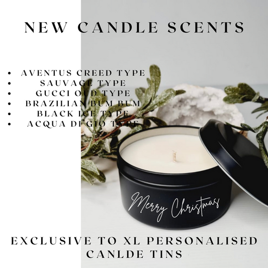 Personalised XL Luxe Matte Candle Tin - Black