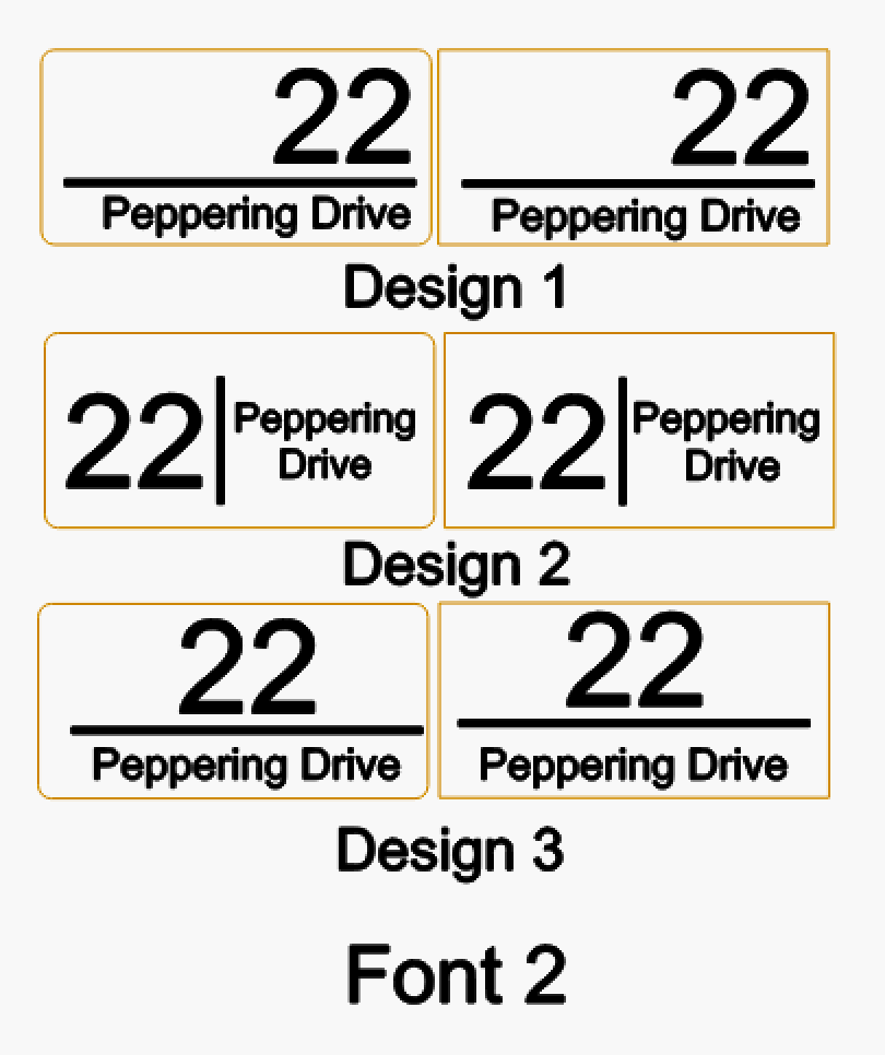 House Number Signs