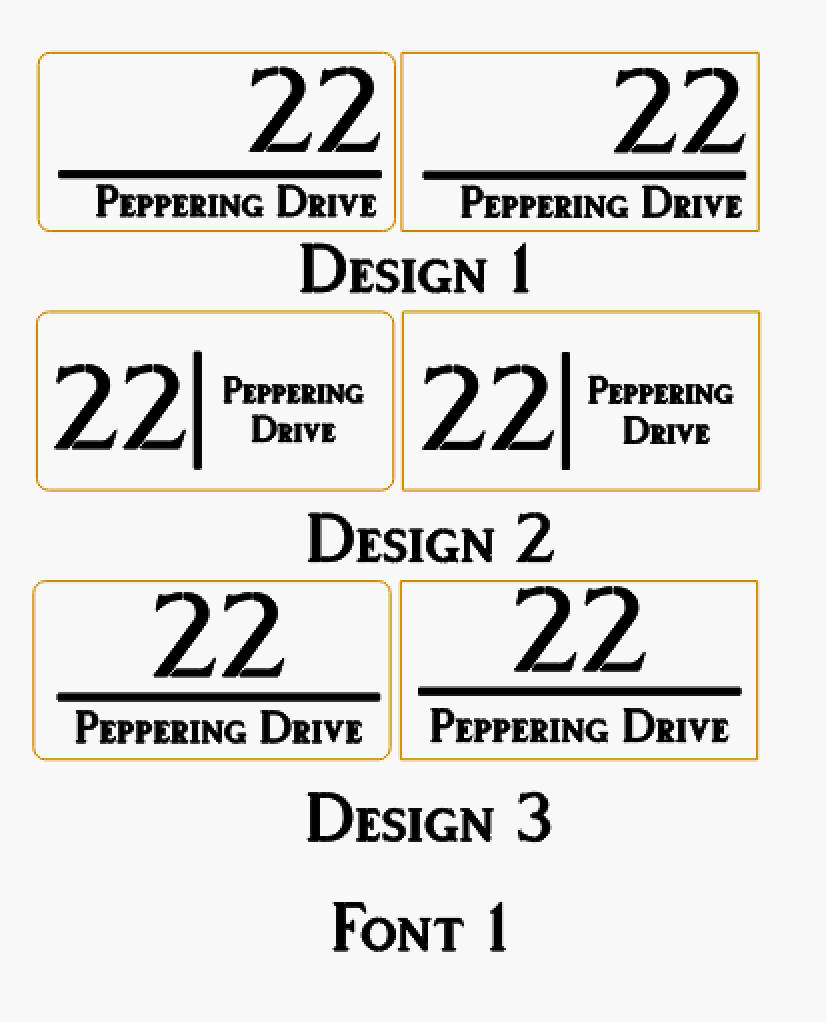 House Number Signs