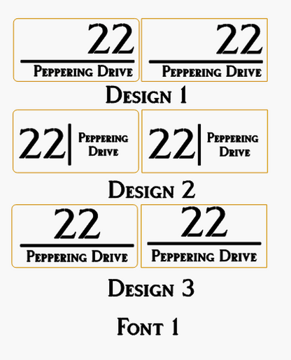 House Number Signs