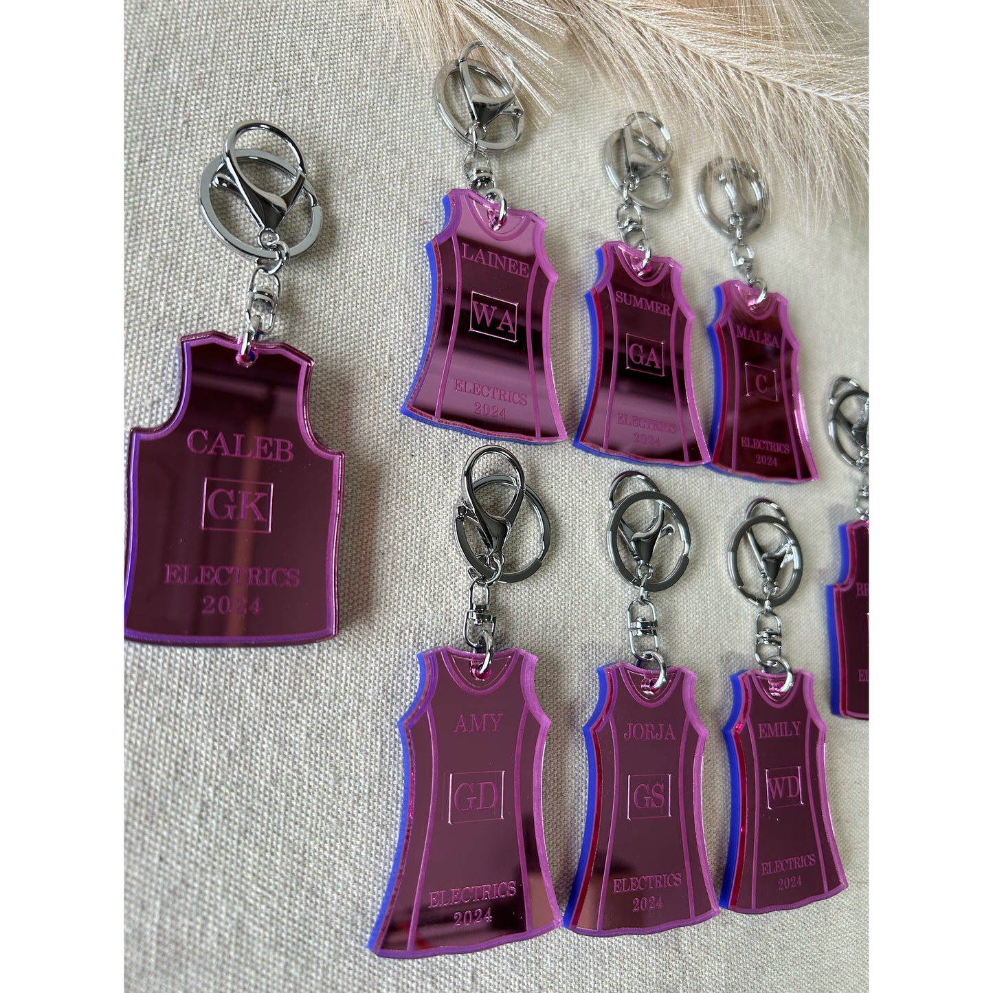 Netball Dress Keychains