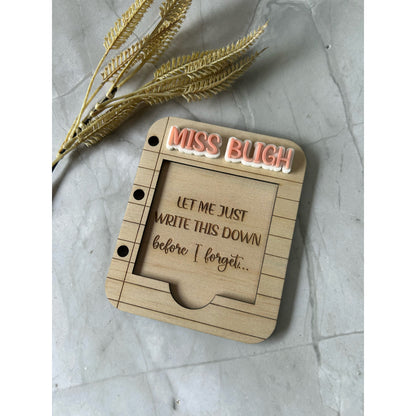 Personalised Sticky Note Holder