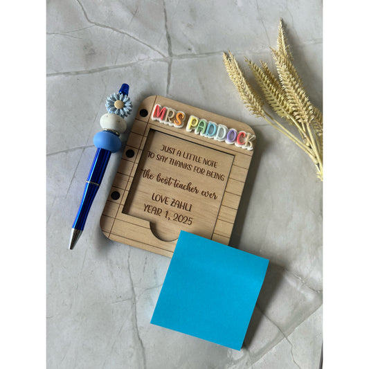 Personalised Sticky Note Holder - Custom Text