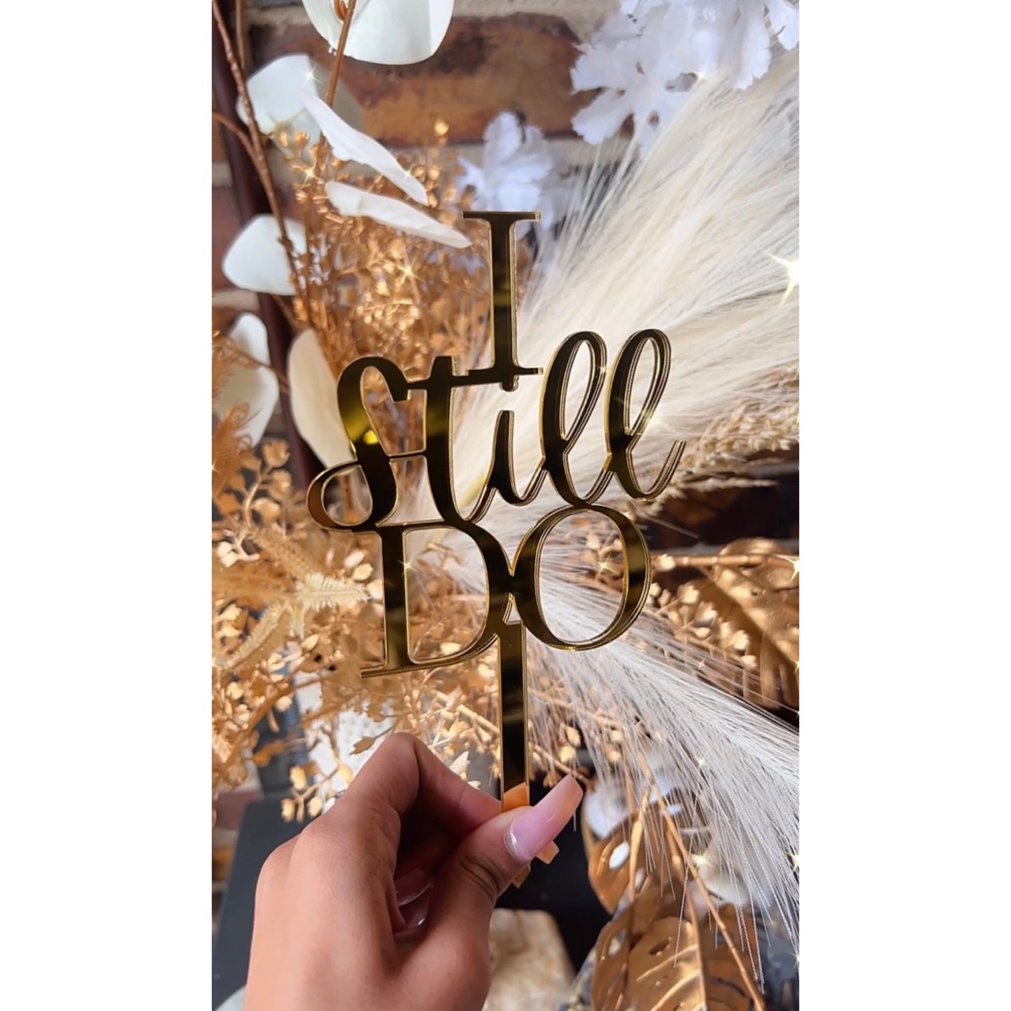 Acrylic Cake Topper - Mirror