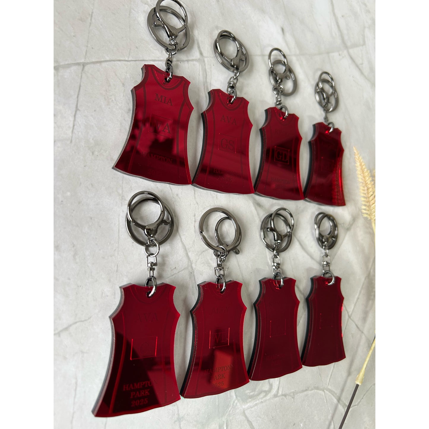 Netball Dress Keychains