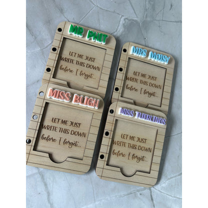 Personalised Sticky Note Holder