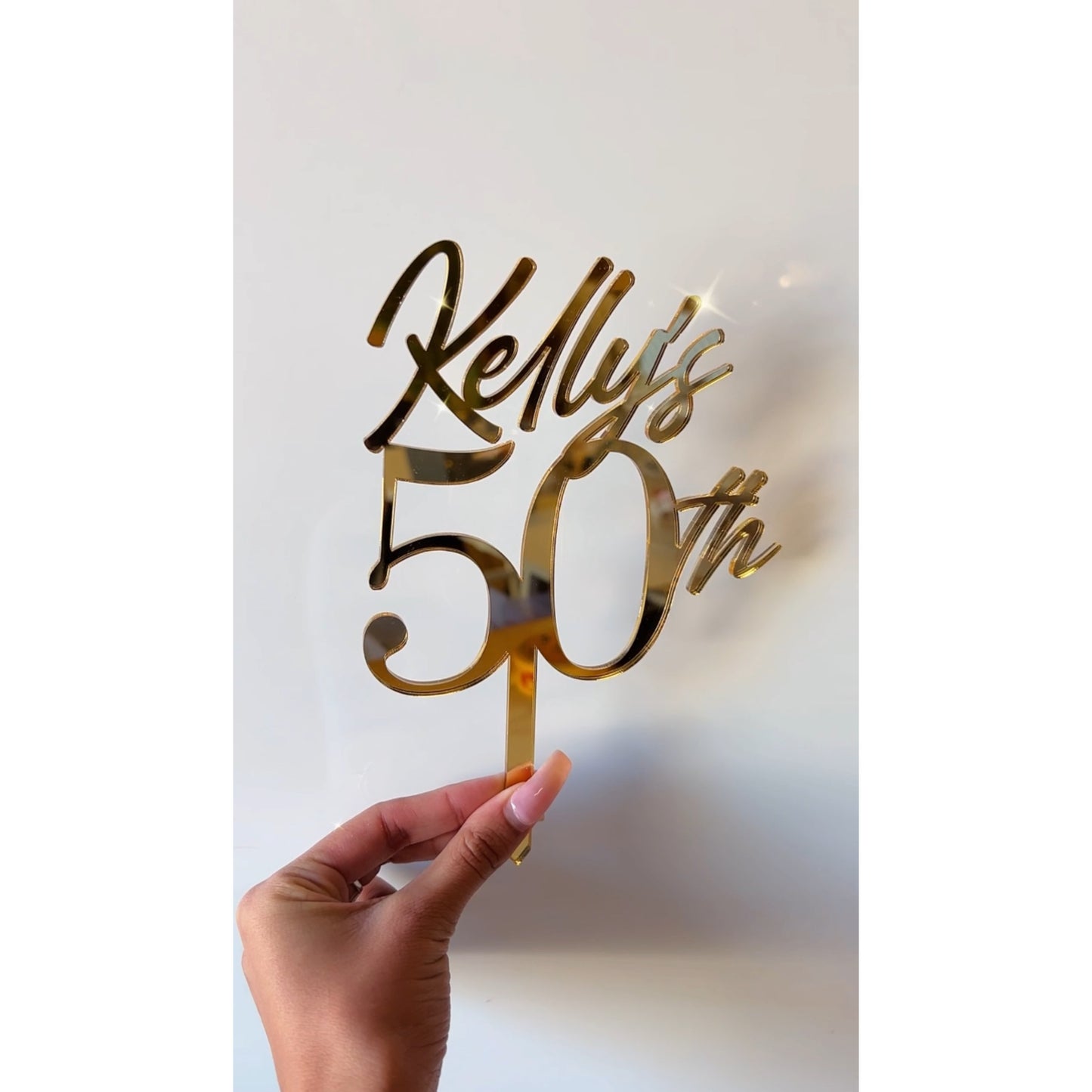 Acrylic Cake Topper - Mirror