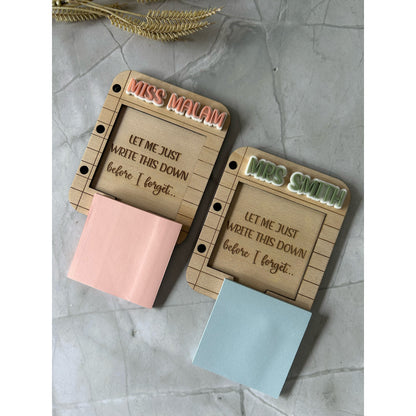 Personalised Sticky Note Holder