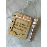 Personalised Sticky Note Holder