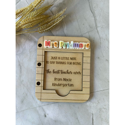 Personalised Sticky Note Holder - Custom Text