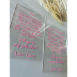 Clear Proposal Plaque