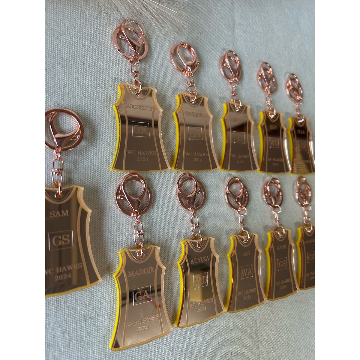 Netball Dress Keychains