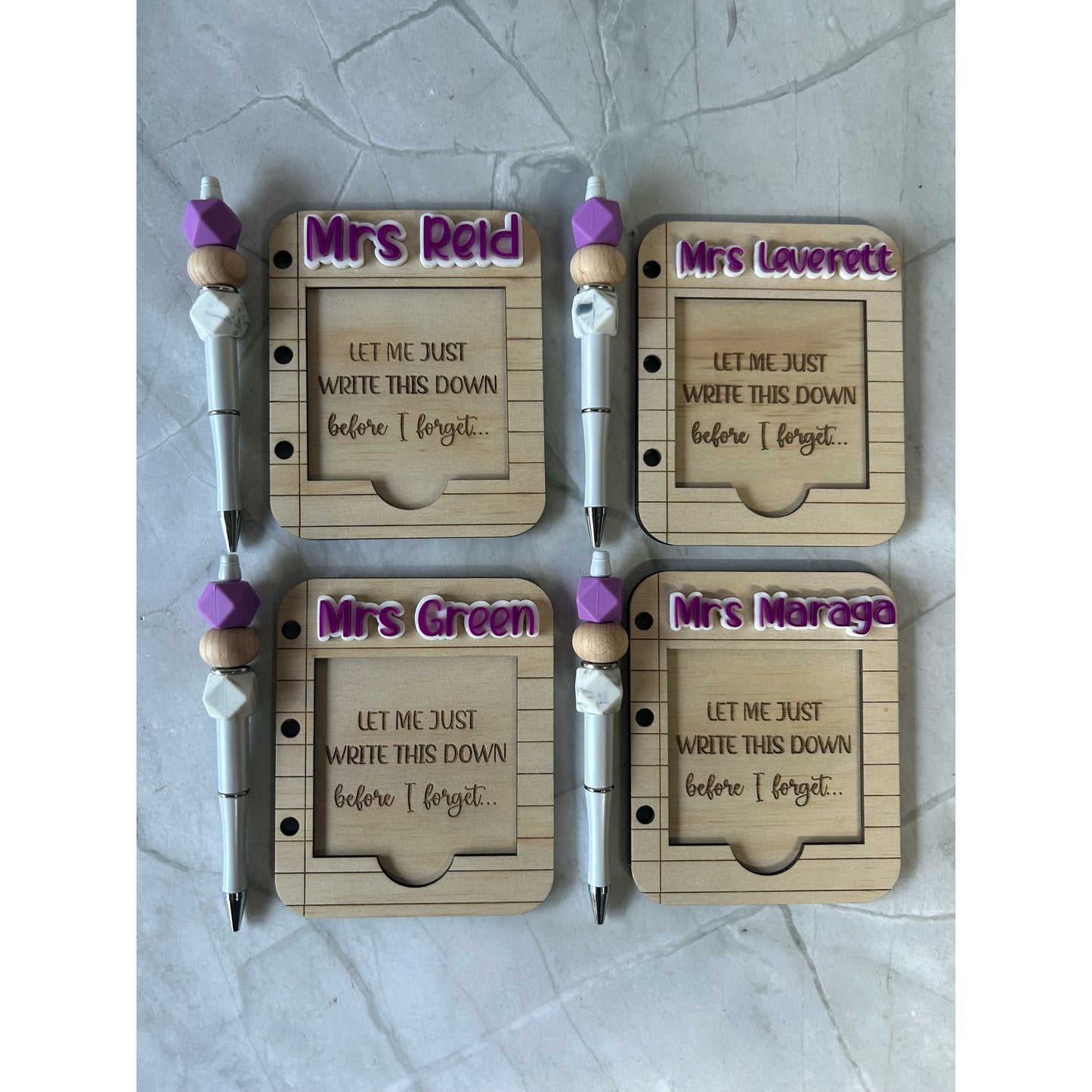 Personalised Sticky Note Holder