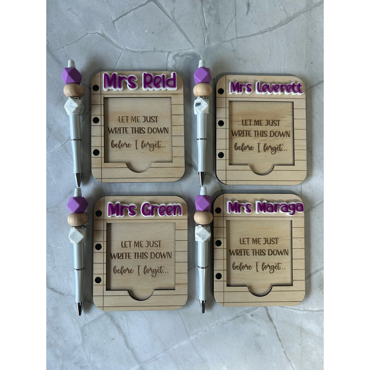 Personalised Sticky Note Holder