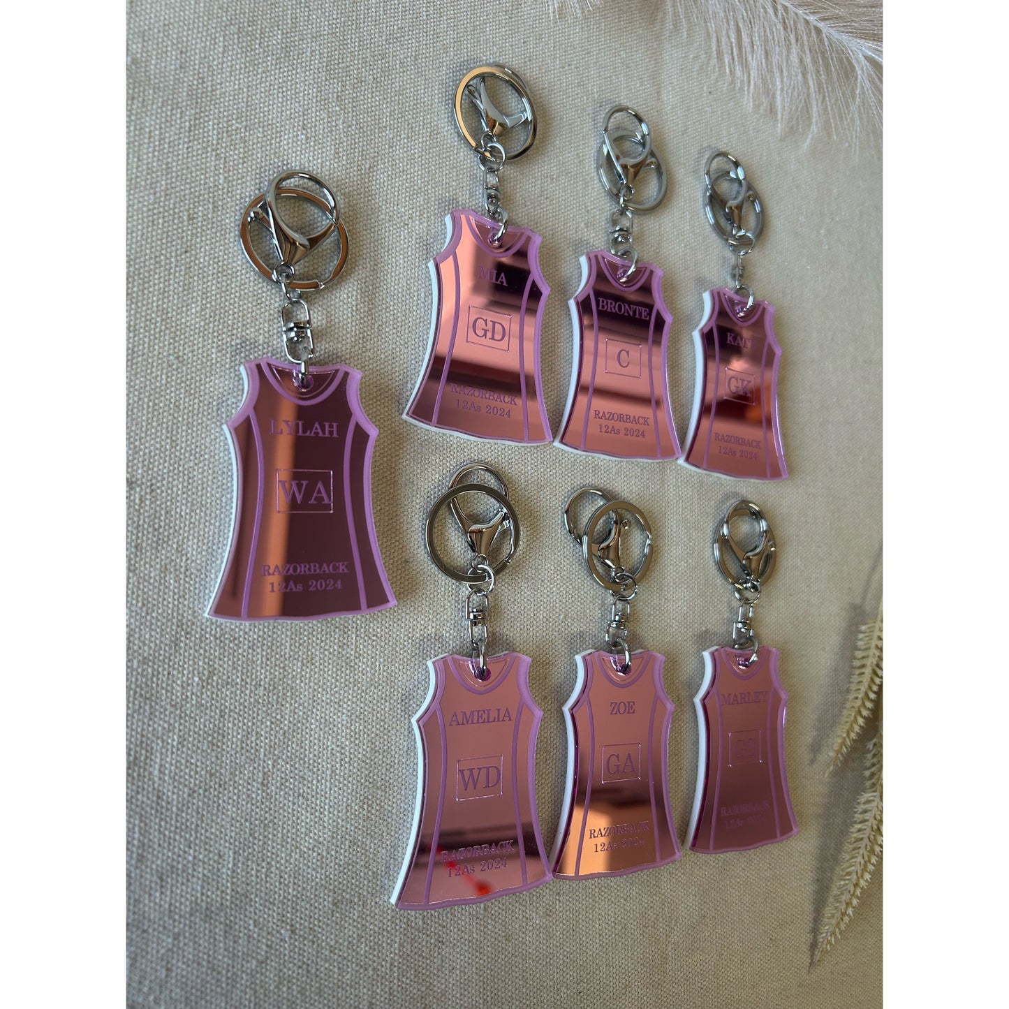 Netball Dress Keychains