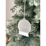 Frosted Snow Globe Bauble