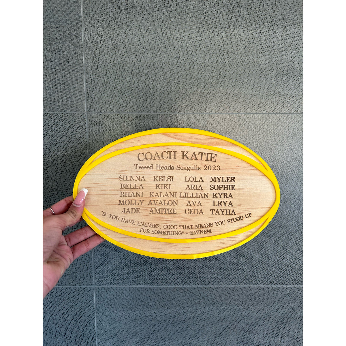 Personalised Thank You Plaque for Coaches