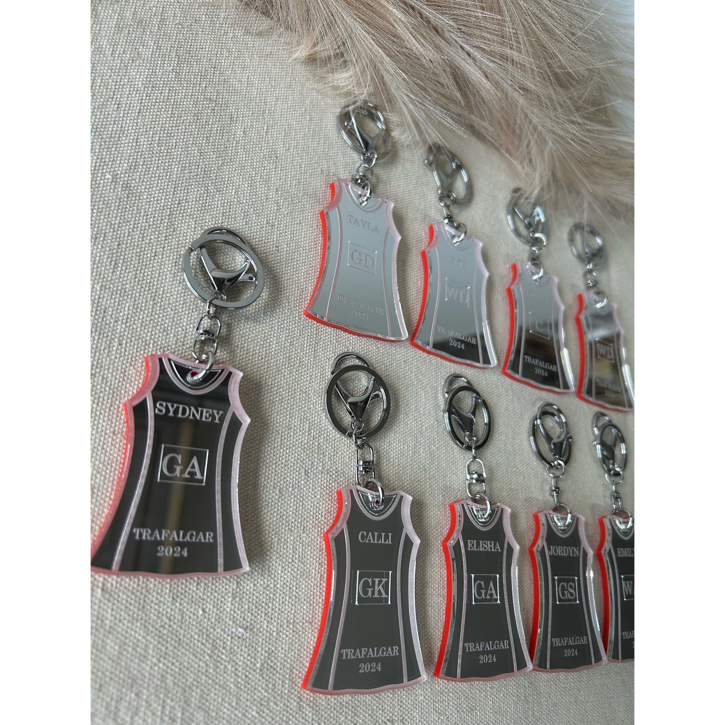 Netball Dress Keychains