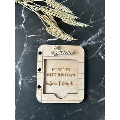 Personalised Sticky Note Holder