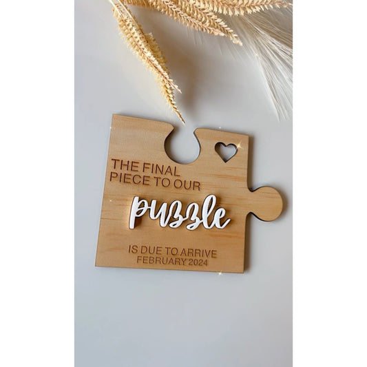 Puzzle Piece Plaque With Heart