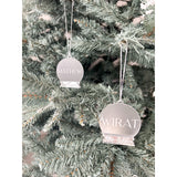 Frosted Snow Globe Bauble