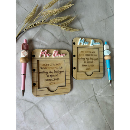 Personalised Sticky Note Holder - Custom Text