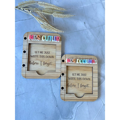 Personalised Sticky Note Holder
